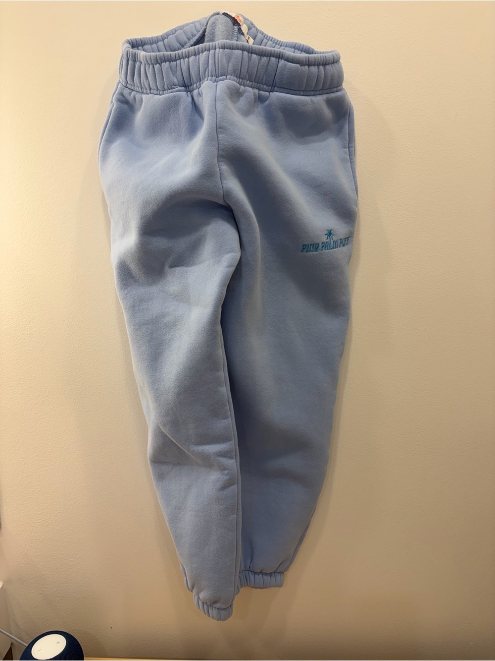Pink Palm Puff “puff” sweatpants - size small - blue - excellent condition